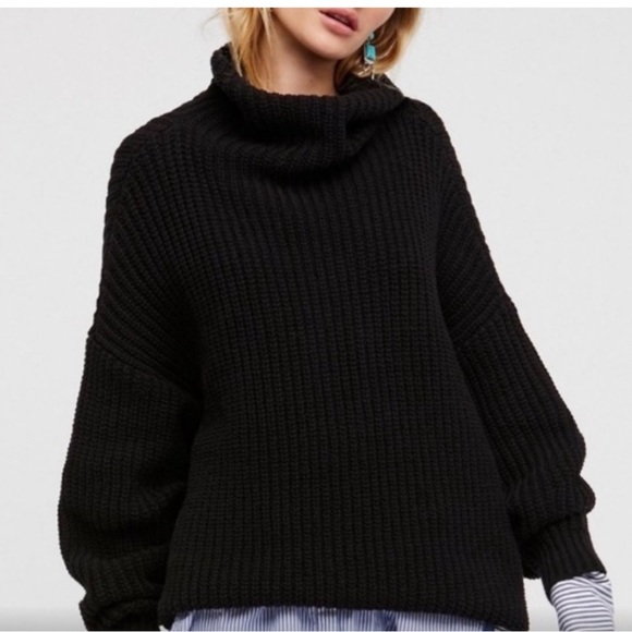 RARE Free People Swim Too Deep Pullover Chunky Knit Oversized Sweater - Picture 2 of 7